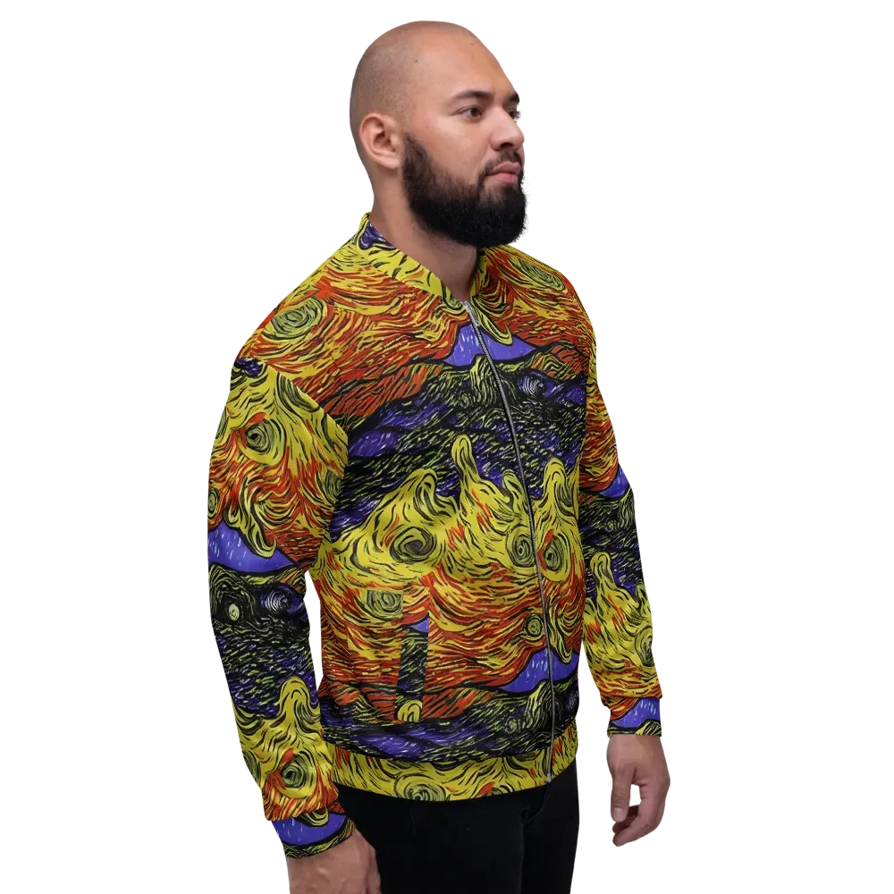 Dancing Solar Flare on Bomber Jacket — Right