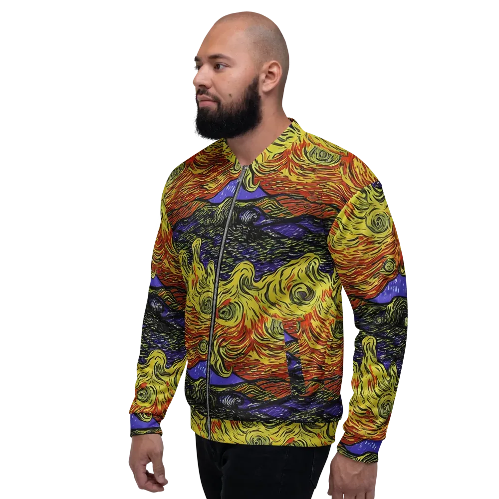 Dancing Solar Flare on Bomber Jacket — Left