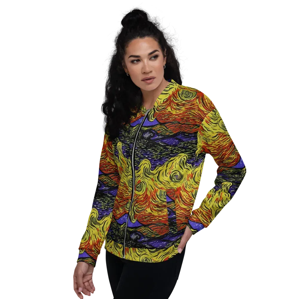 Dancing Solar Flare on Bomber Jacket — Left