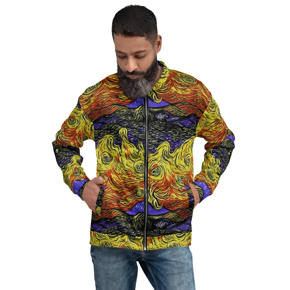 Dancing Solar Flare on Bomber Jacket — Front