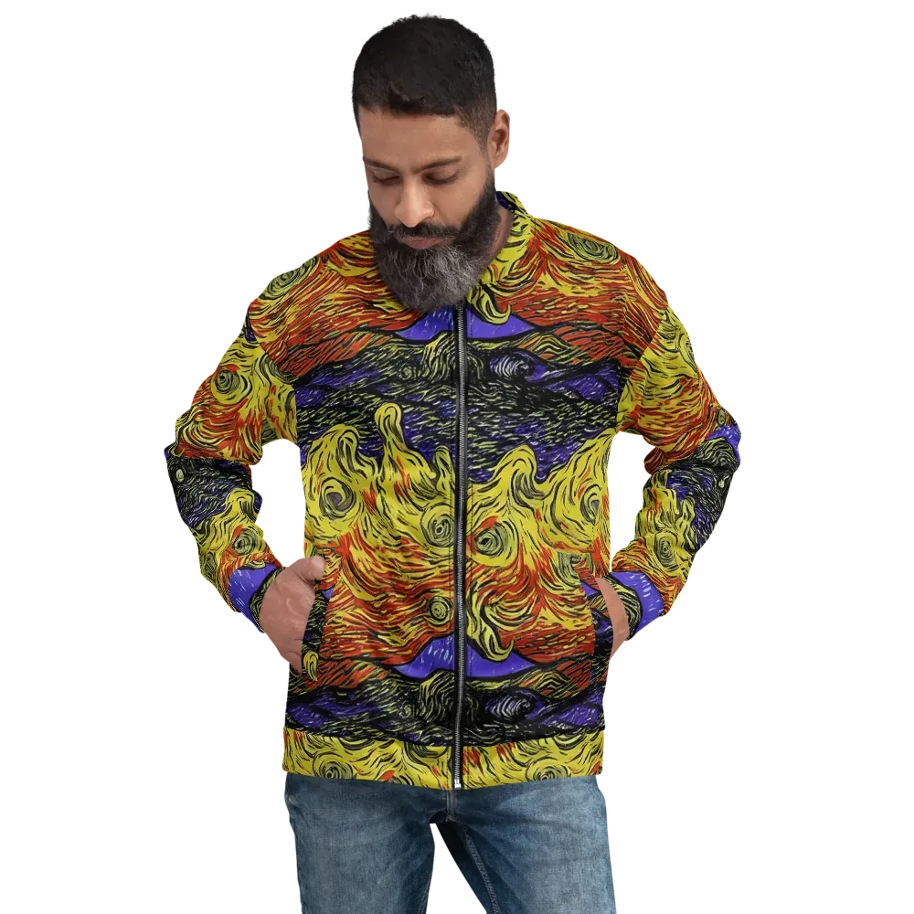 Dancing Solar Flare on Bomber Jacket — Front