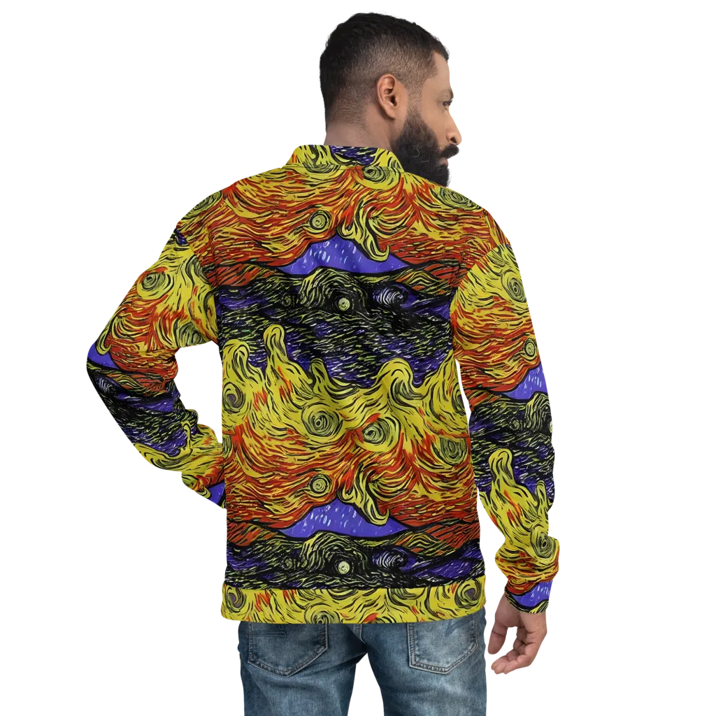 Dancing Solar Flare on Bomber Jacket — Back