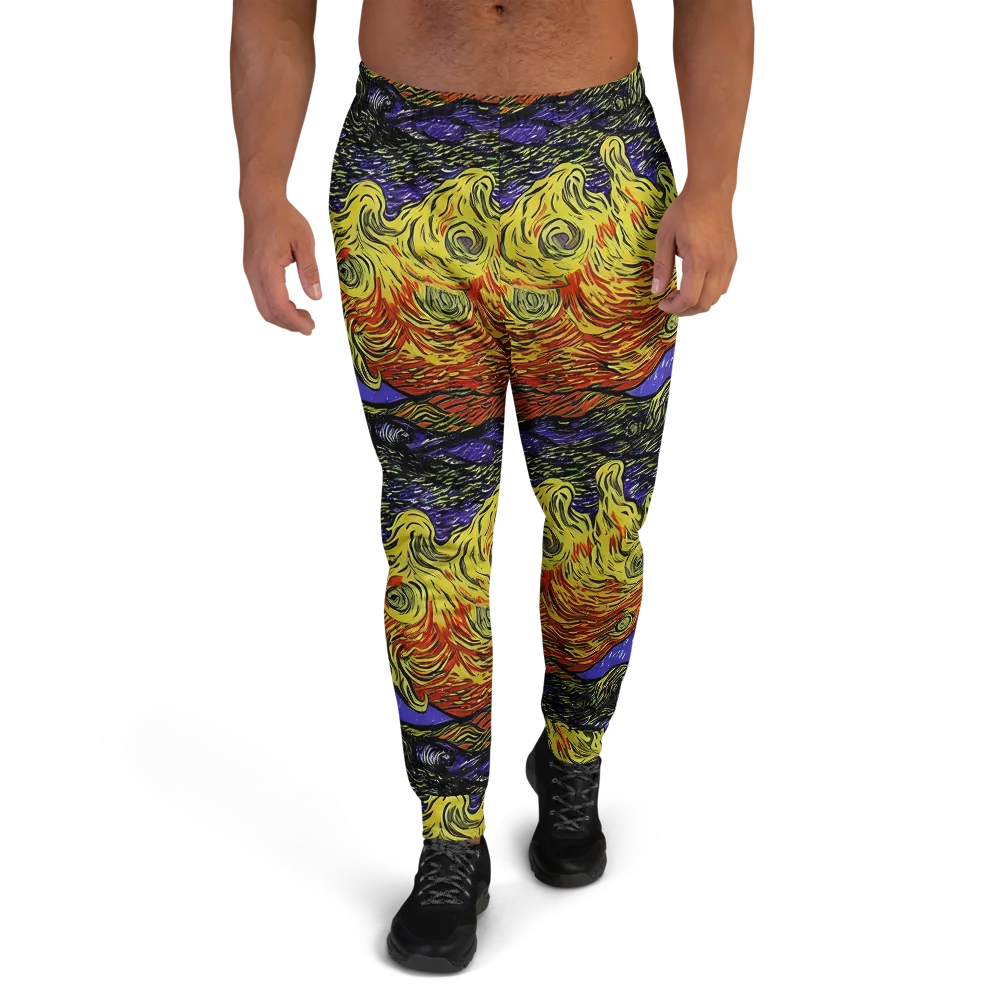 Dancing Solar Flare on Men's Joggers — Front