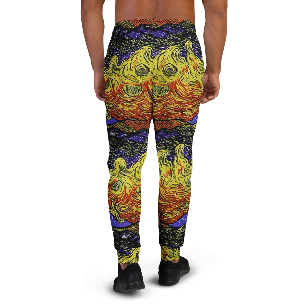 Dancing Solar Flare on Men's Joggers — Back