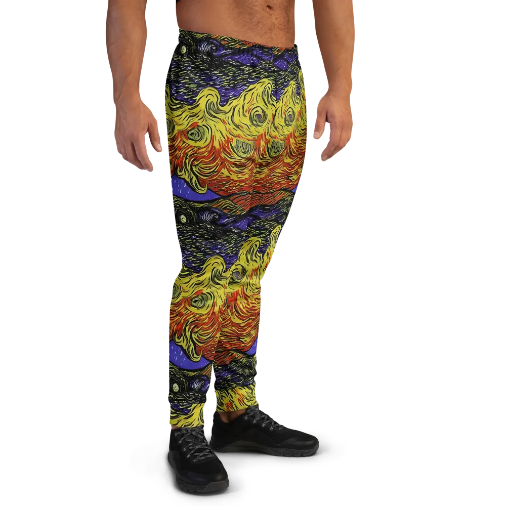 Dancing Solar Flare on Men's Joggers — Right