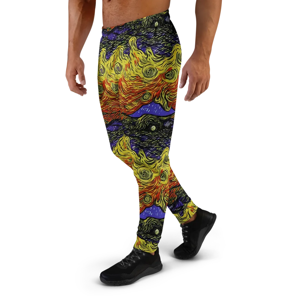 Dancing Solar Flare on Men's Joggers — Left
