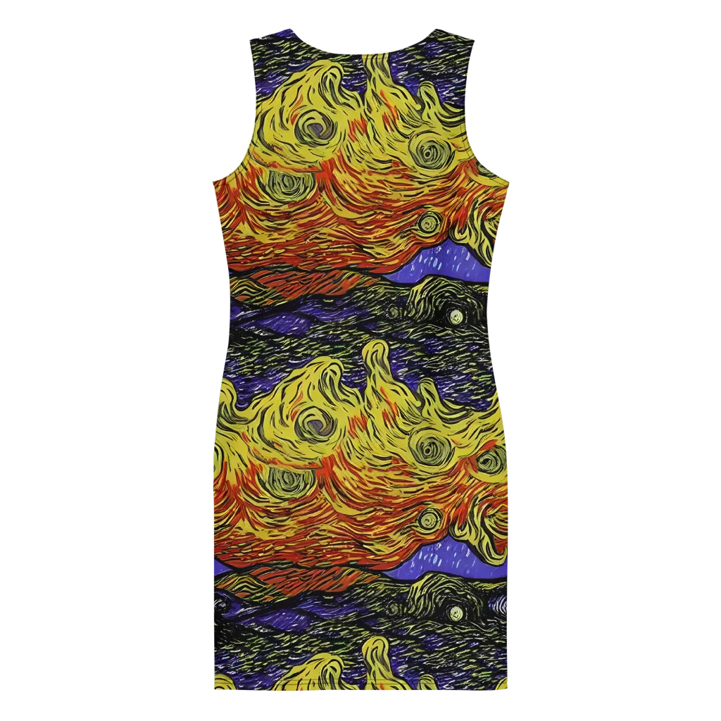 Dancing Solar Flare on Bodycon Dress — Back