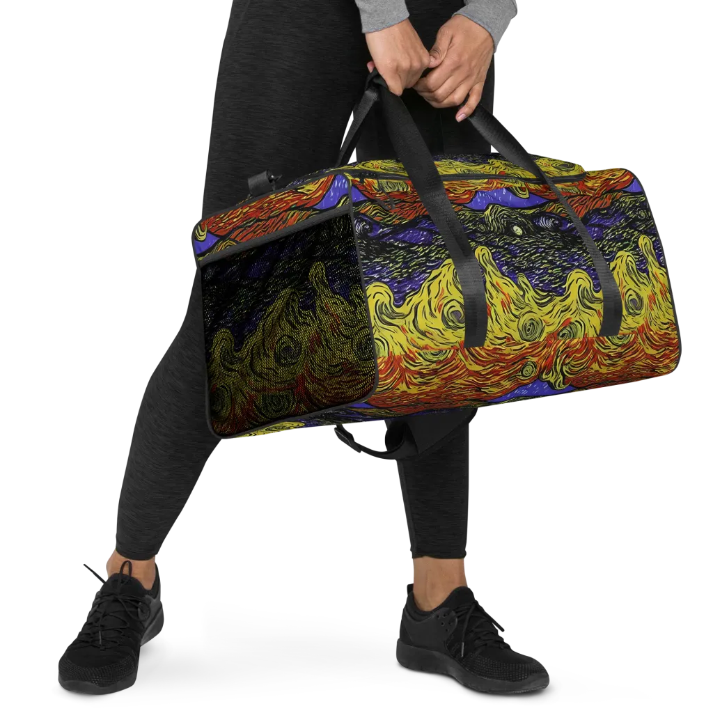 Dancing Solar Flare on Duffle Bag — Right Front