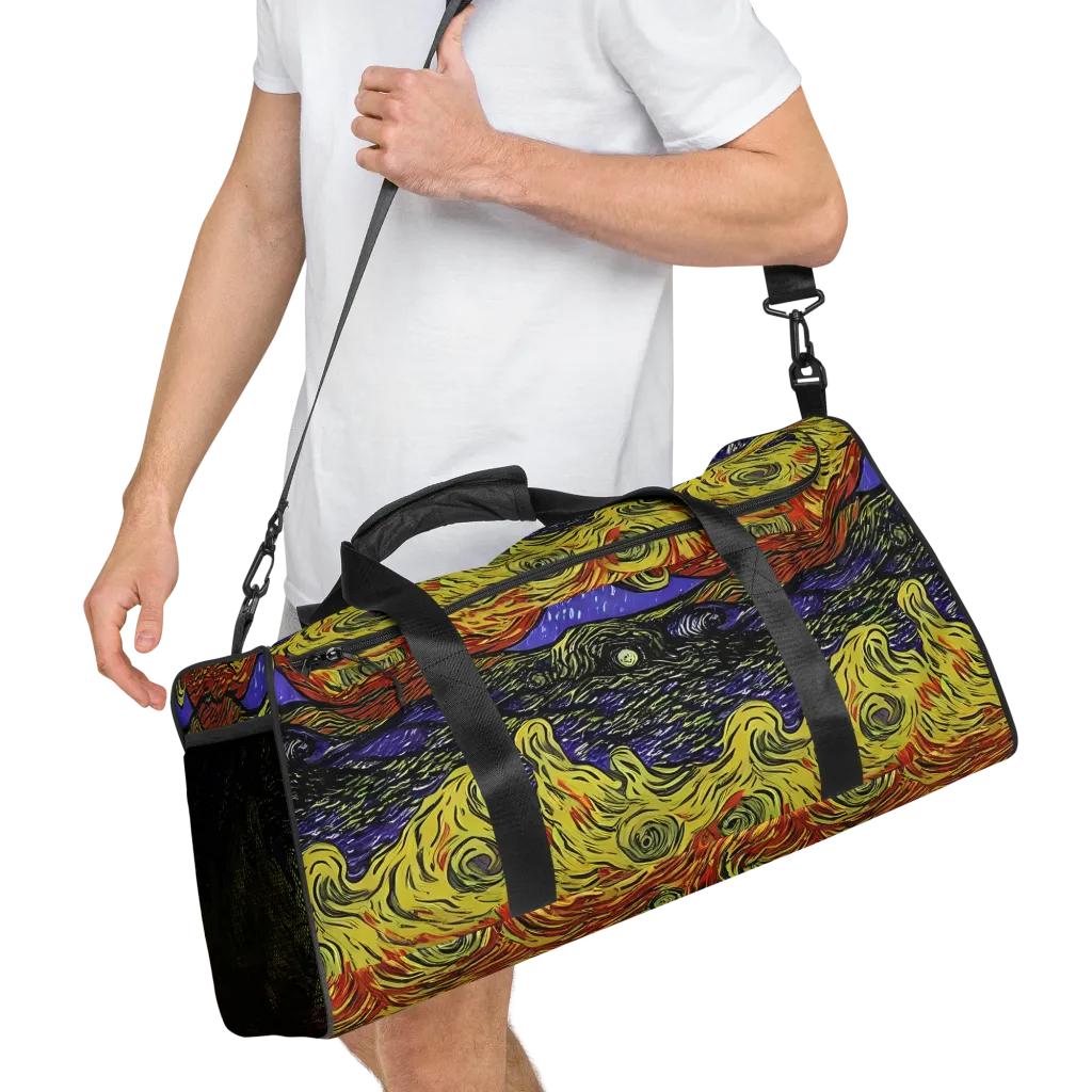 Dancing Solar Flare on Duffle Bag — Right Front