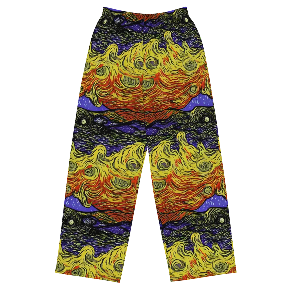 Dancing Solar Flare on Wide-Leg Pants — Front