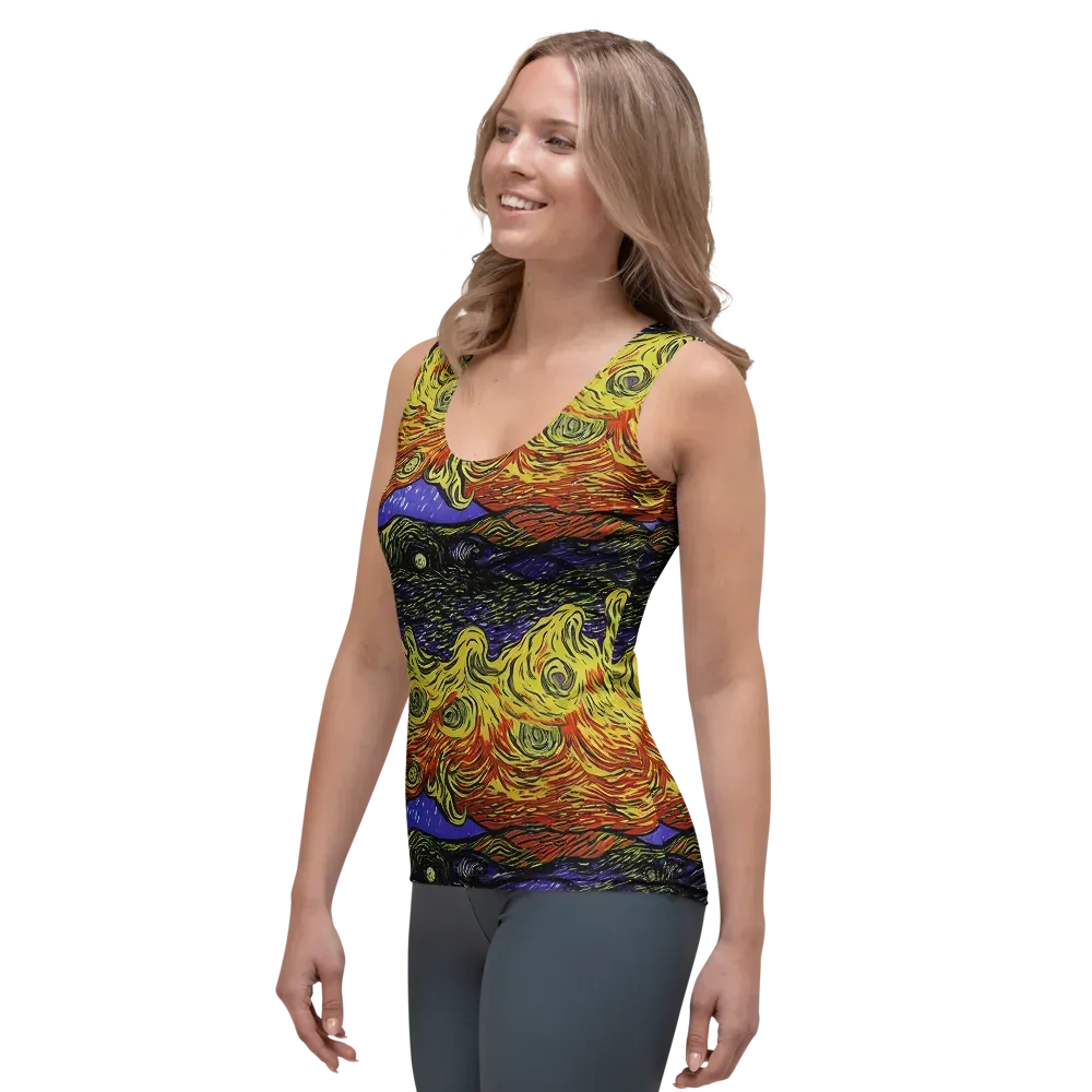 Dancing Solar Flare on Women's Tank Top — Left Front