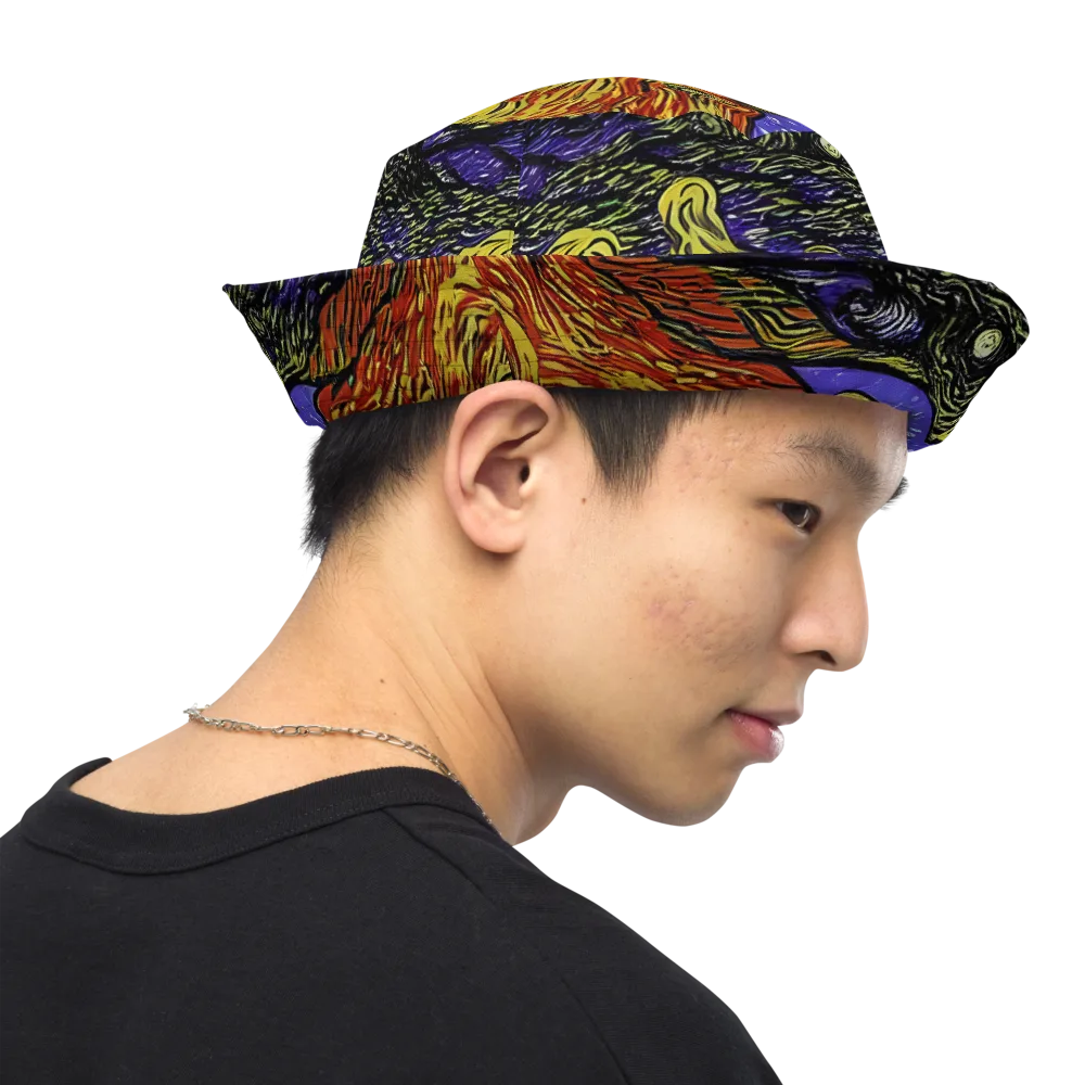 Dancing Solar Flare on Reversible Bucket Hat — Right Outside