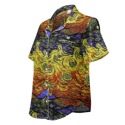 Dancing Solar Flare on a Women's Short Sleeve Pajama Top
