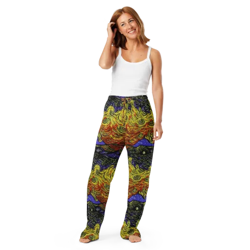 Dancing Solar Flare on a Women's Pajama Pants