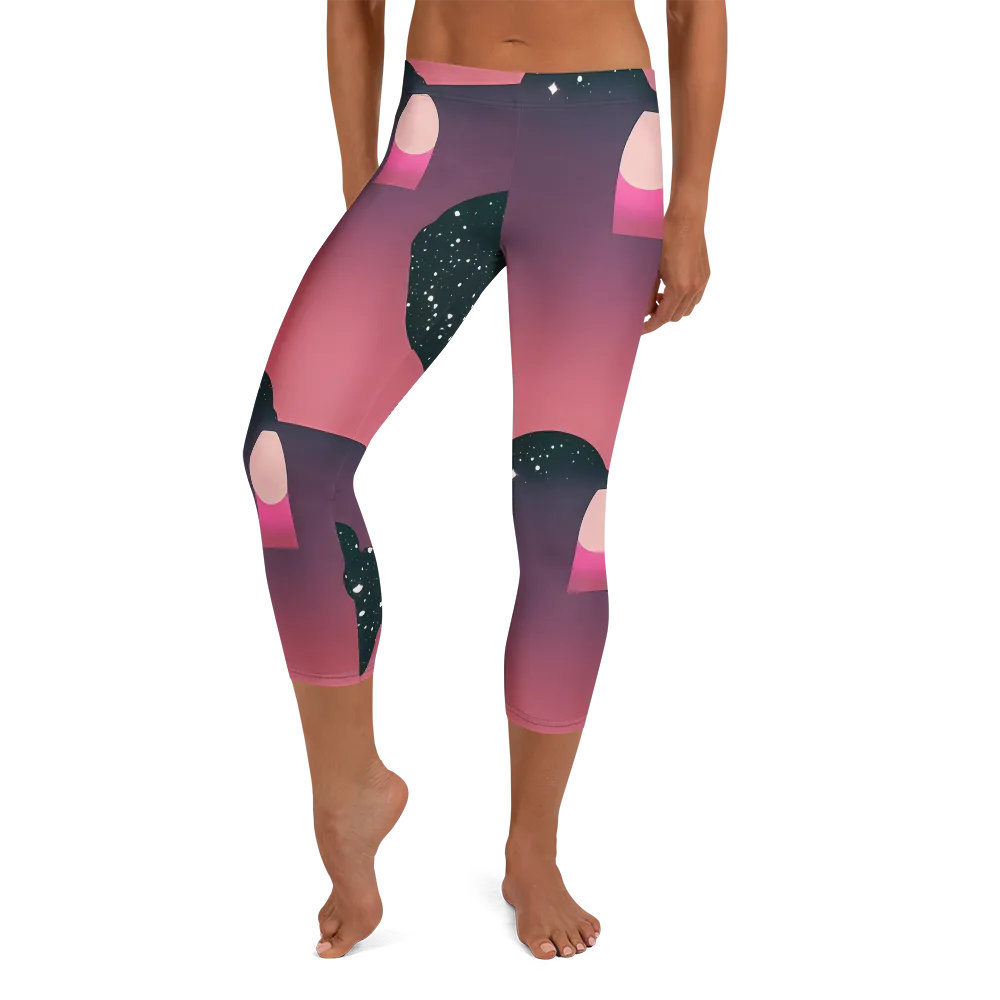 Dreamscape Horizon on Capri Leggings — Front