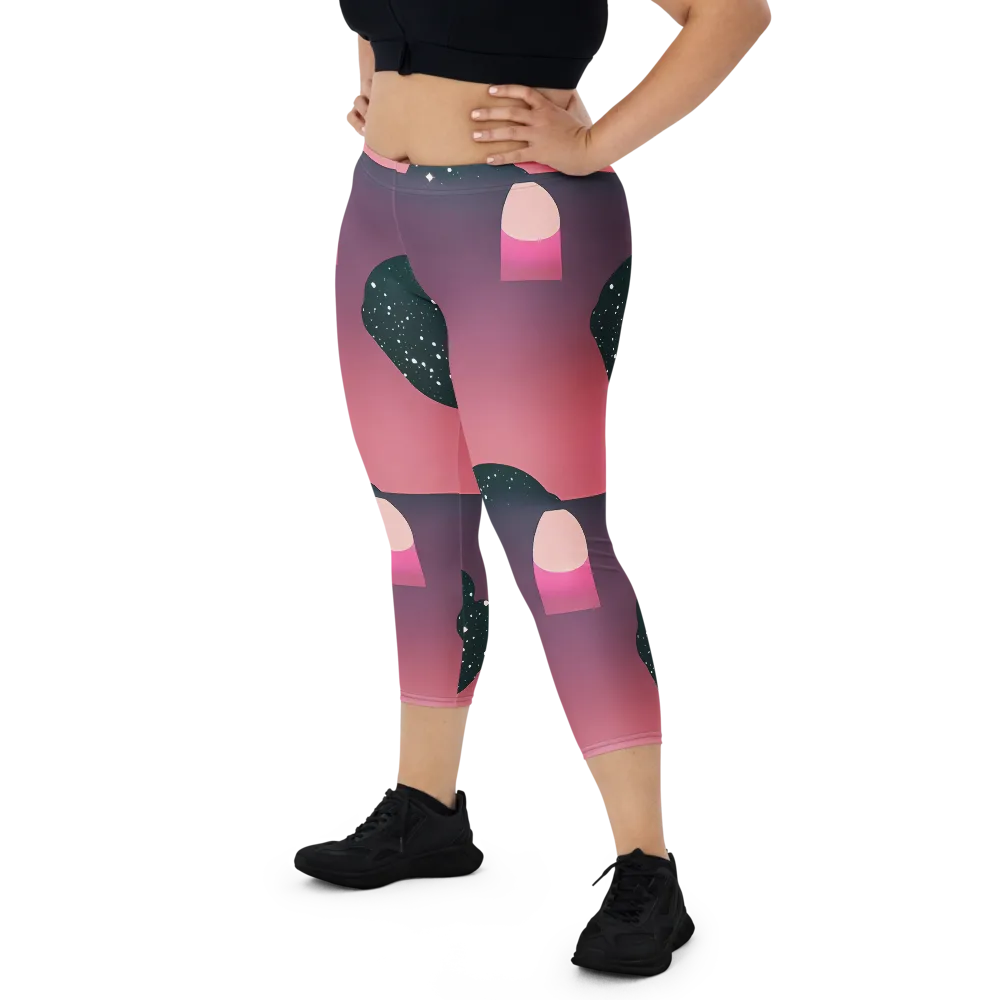 Dreamscape Horizon on Capri Leggings — Front