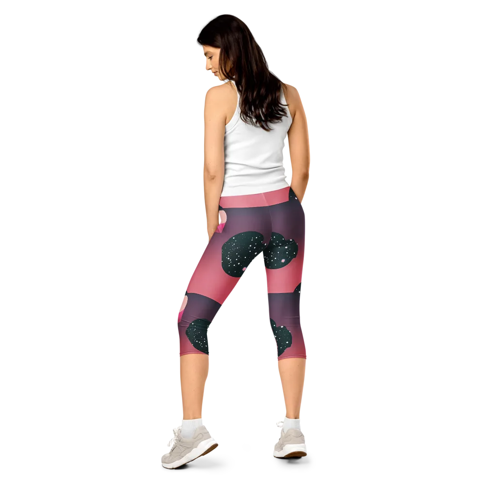 Dreamscape Horizon on Capri Leggings — Back