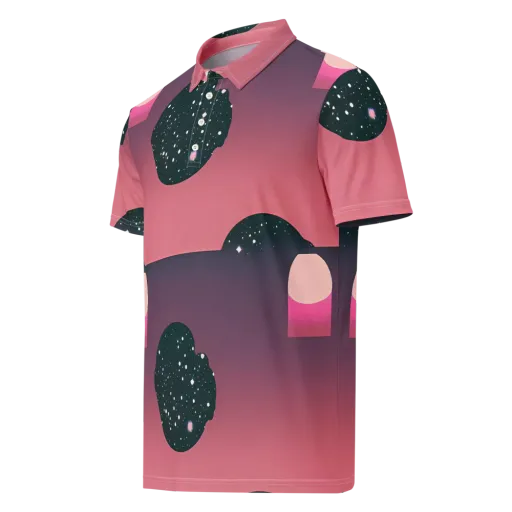 Dreamscape Horizon on a Men's Slim Fit Polo Shirt