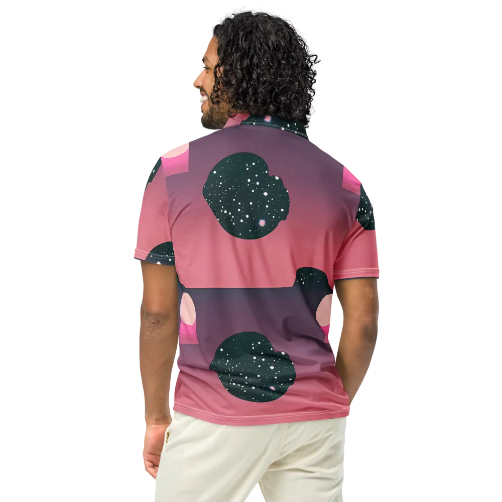 Dreamscape Horizon on Men's Slim Fit Polo Shirt — Back