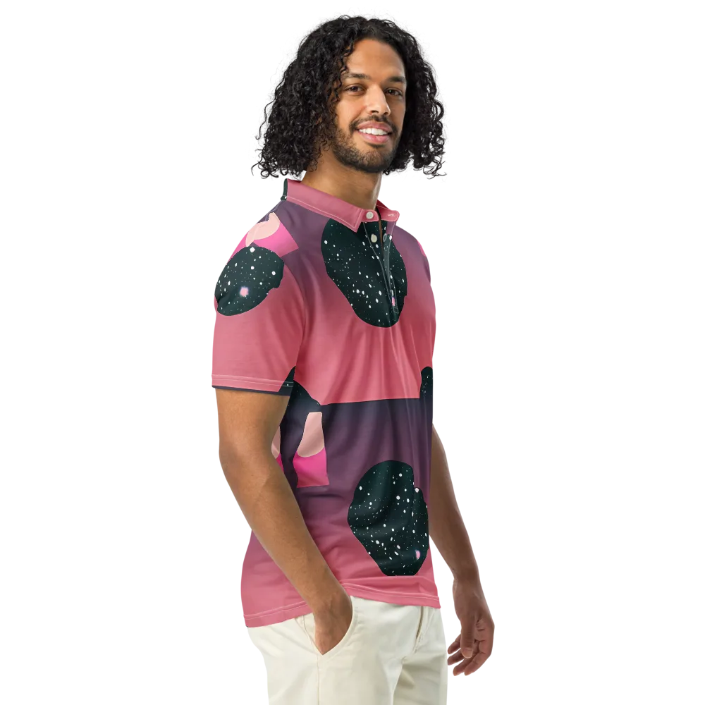 Dreamscape Horizon on Men's Slim Fit Polo Shirt — Right Front