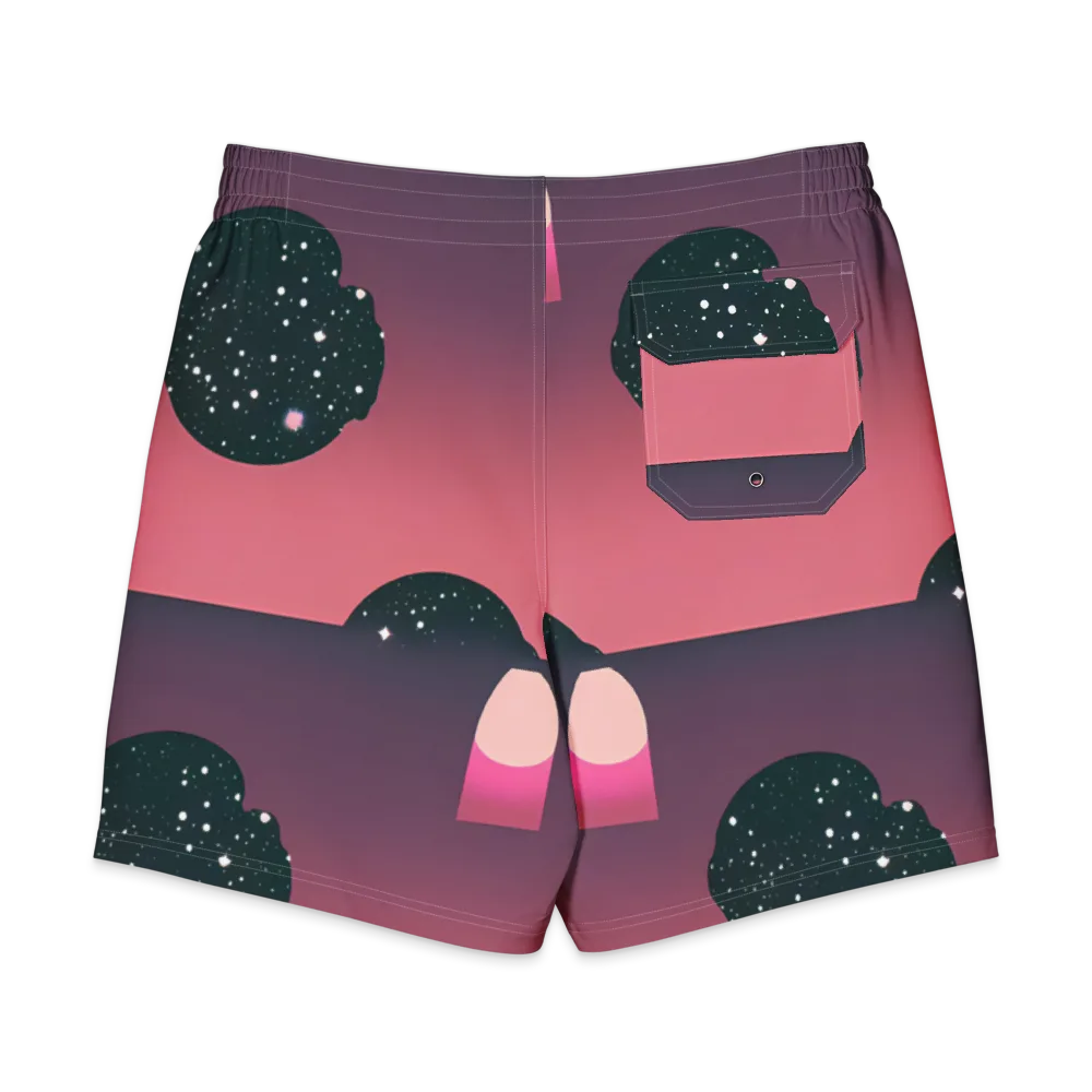 Dreamscape Horizon on Men's Board Shorts — Back