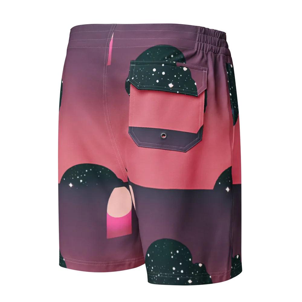 Dreamscape Horizon on Men's Board Shorts — Back