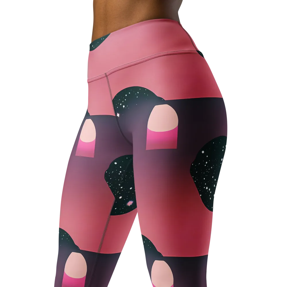 Dreamscape Horizon on Yoga Leggings — Left Front