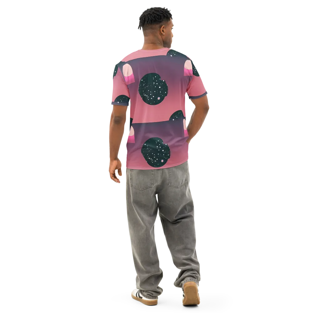 Dreamscape Horizon on Men's Cotton Crew Neck T-Shirt — Back
