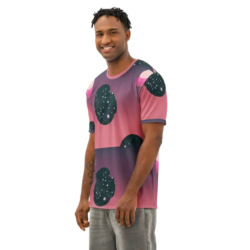 Dreamscape Horizon on a Men's Cotton Crew Neck T-Shirt