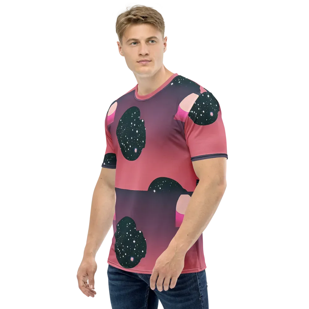 Dreamscape Horizon on Men's Crew Neck T-Shirt — Left