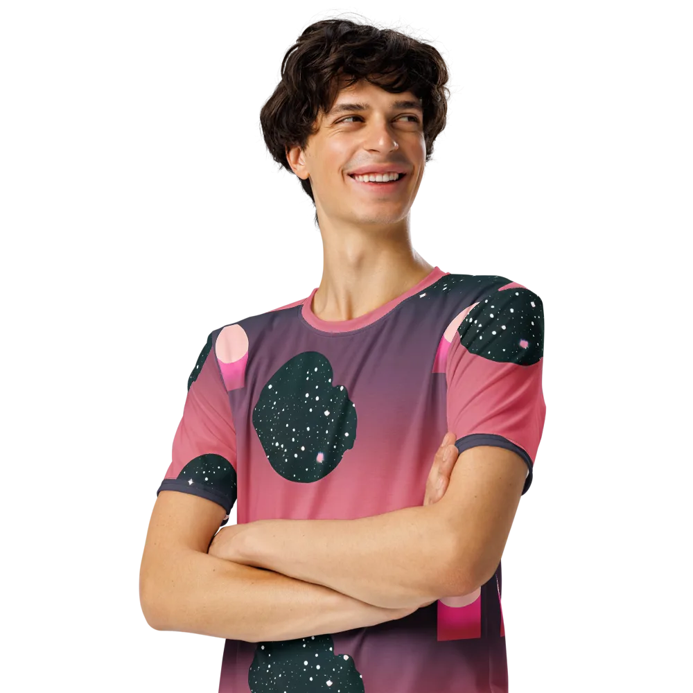 Dreamscape Horizon on Men's Crew Neck T-Shirt — Left Front