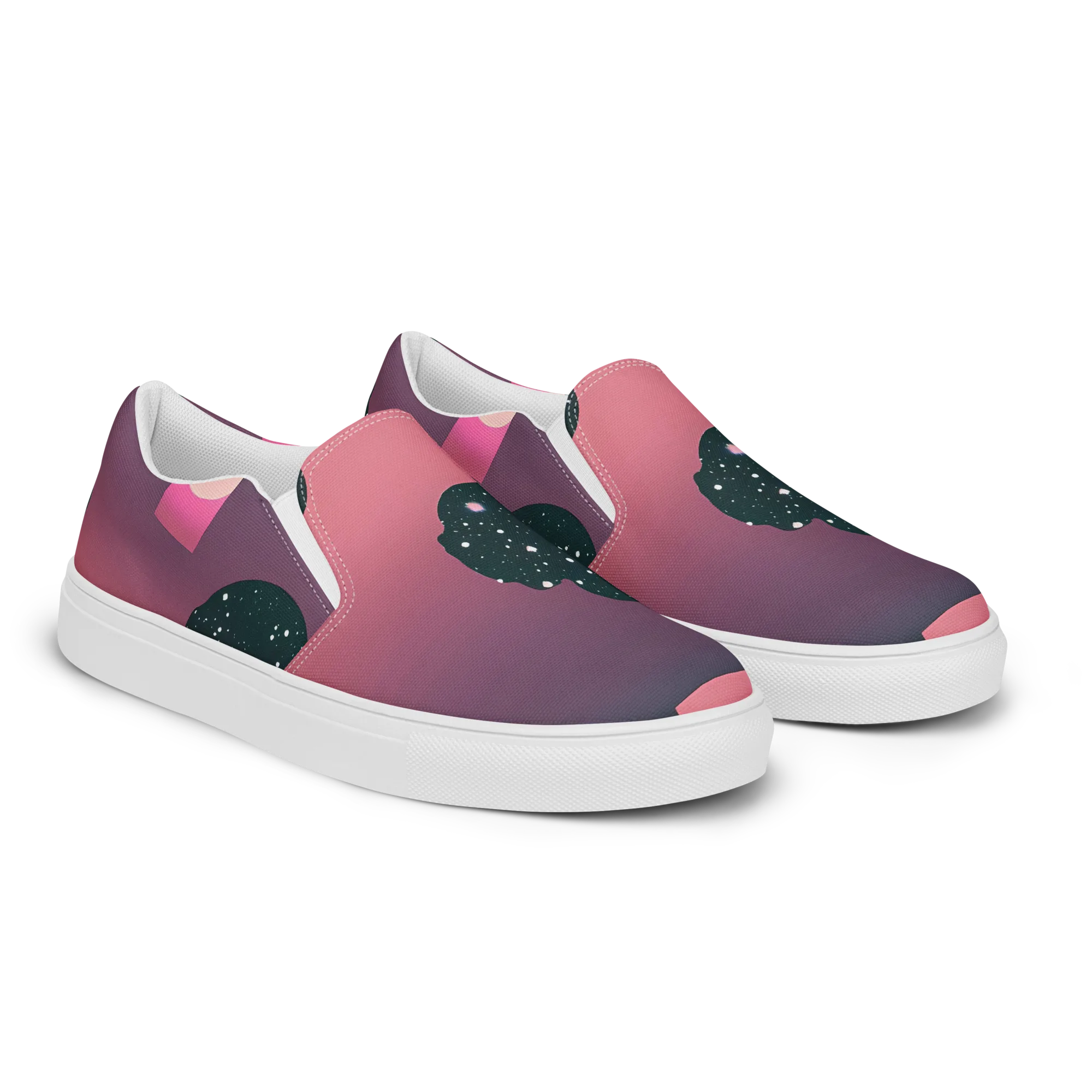 Dreamscape Horizon on Men's Slip-On Canvas Shoes — Right Front