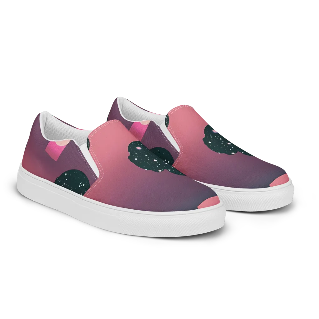 Dreamscape Horizon on Men's Slip-On Canvas Shoes — Right Front