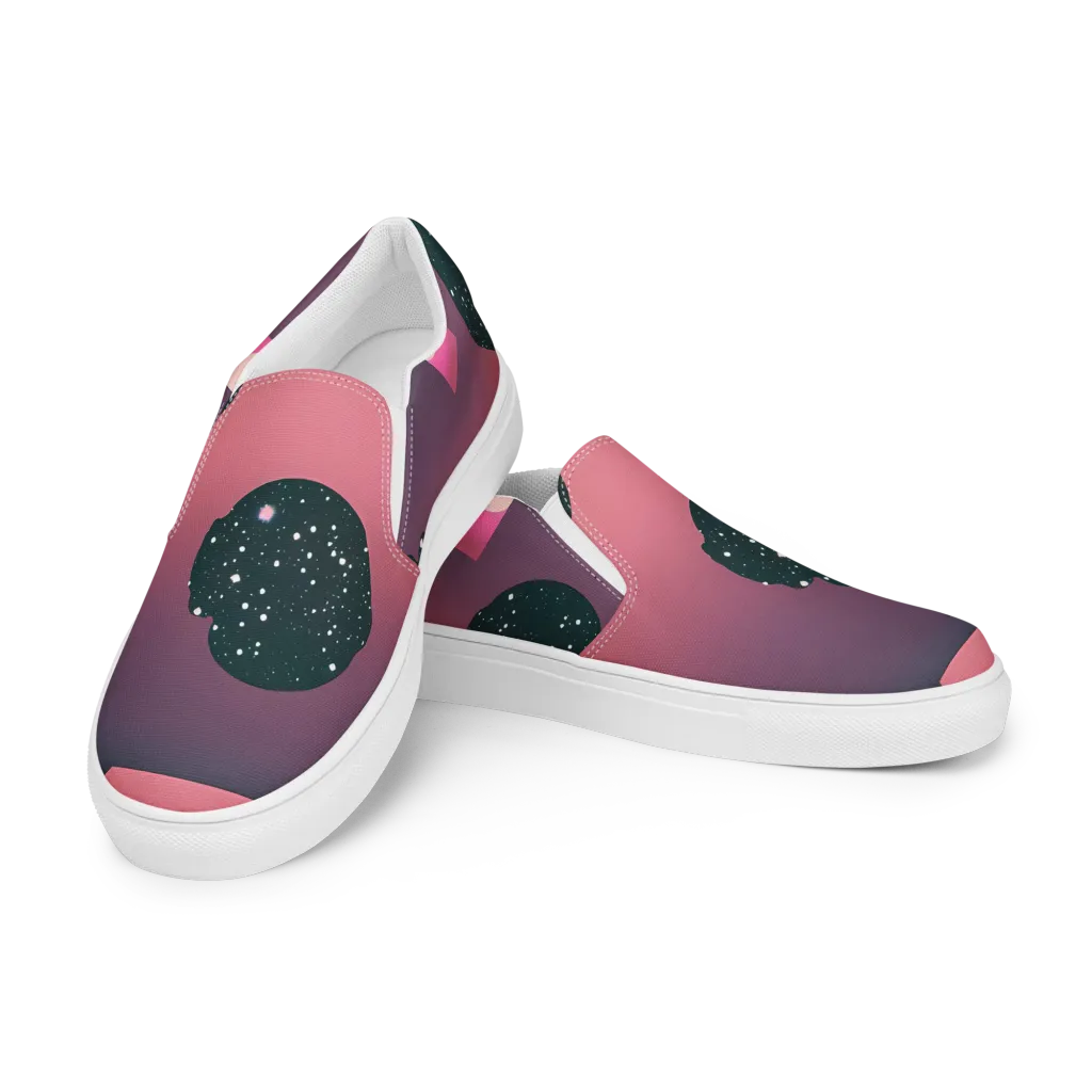 Dreamscape Horizon on Men's Slip-On Canvas Shoes — Left Front