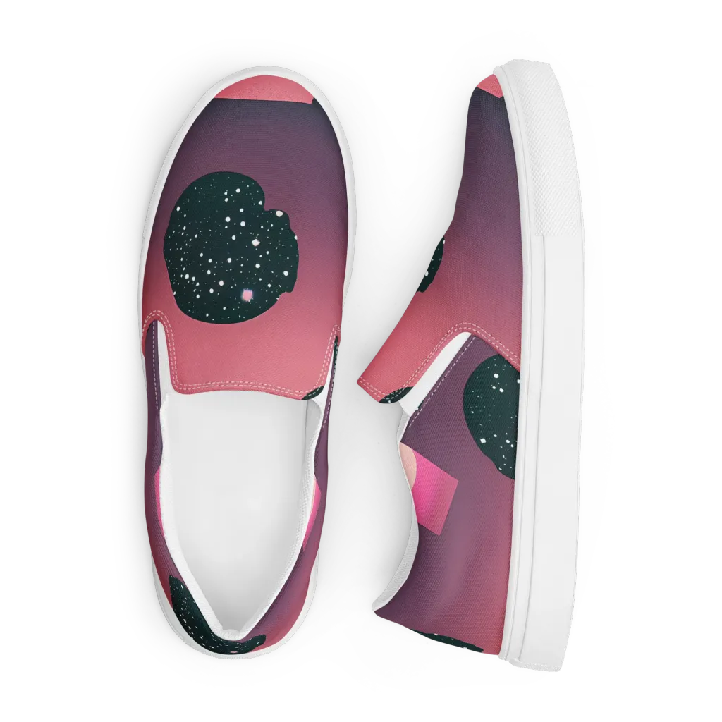 Dreamscape Horizon on Men's Slip-On Canvas Shoes — Front