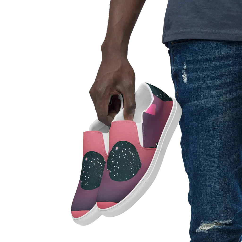 Dreamscape Horizon on Men's Slip-On Canvas Shoes — Left Front