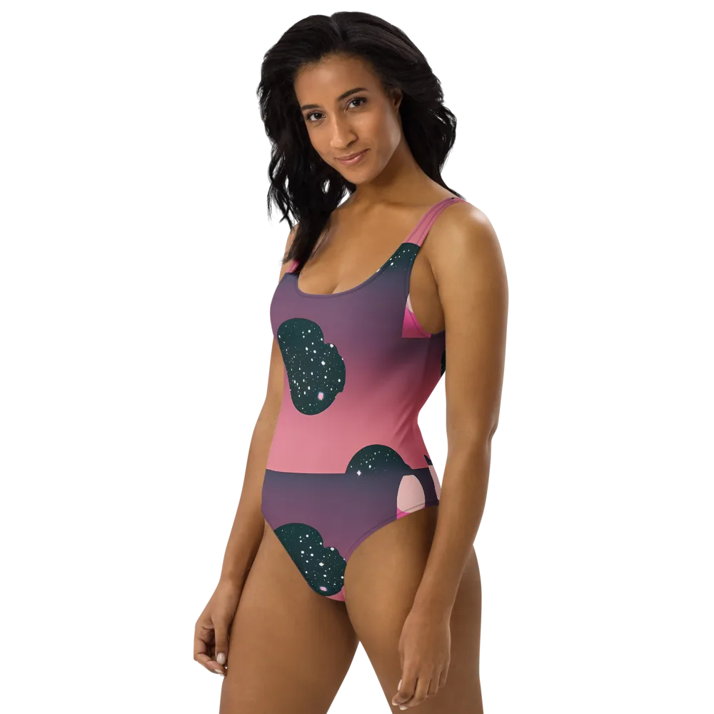 Dreamscape Horizon on One-Piece Swimsuit — Left