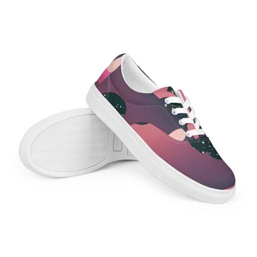 Dreamscape Horizon on a Men's Lace-Up Canvas Shoes