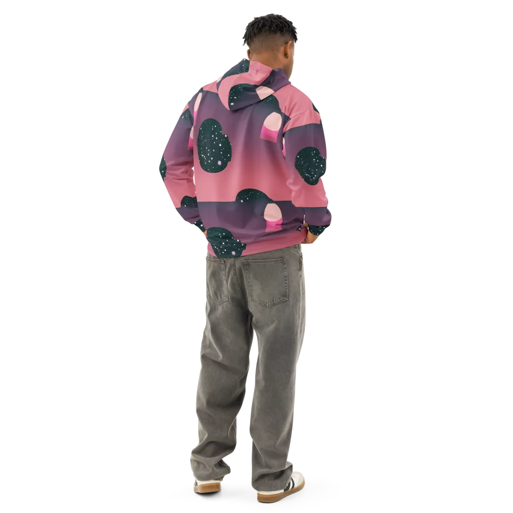 Dreamscape Horizon on Cotton Hoodie — Back