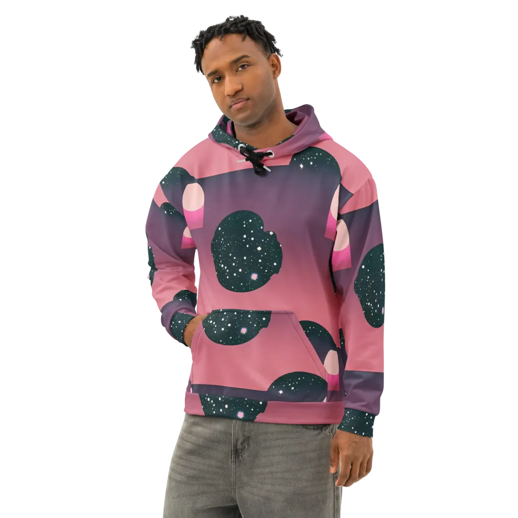 Dreamscape Horizon on Cotton Hoodie — Left Front