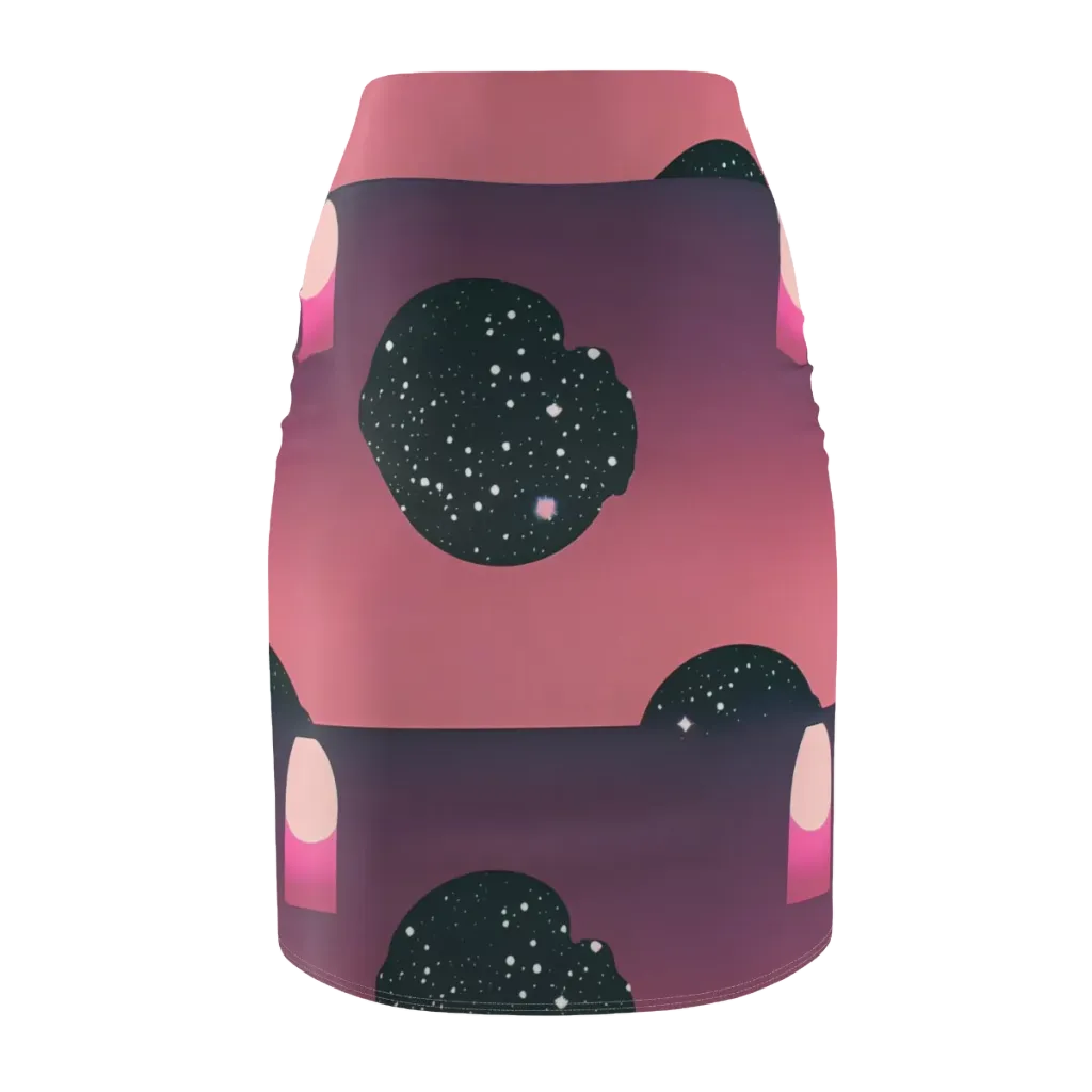 Dreamscape Horizon on Pencil Skirt — Back