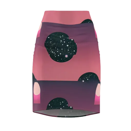 Dreamscape Horizon on a Pencil Skirt