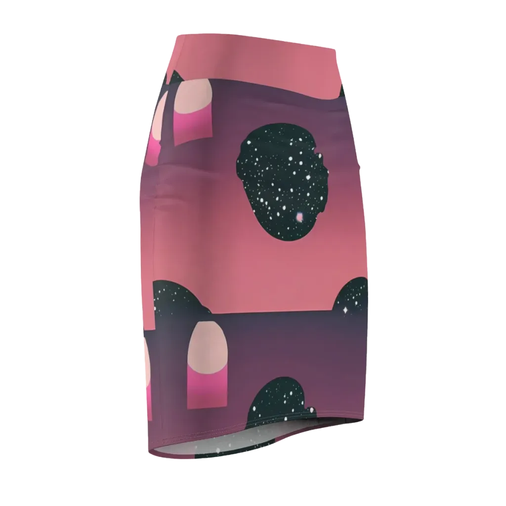 Dreamscape Horizon on Pencil Skirt — Front Side