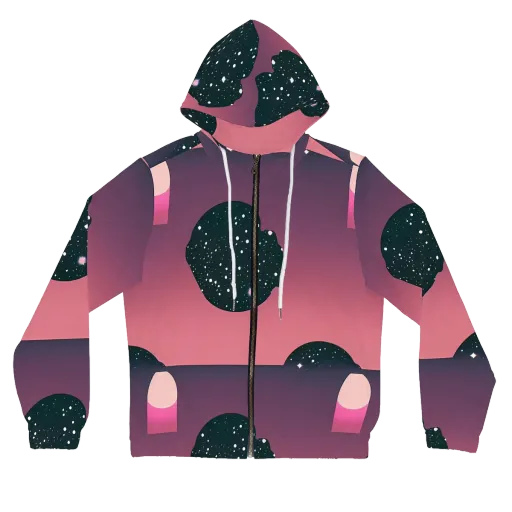Dreamscape Horizon on a Women's Full-Zip Hoodie