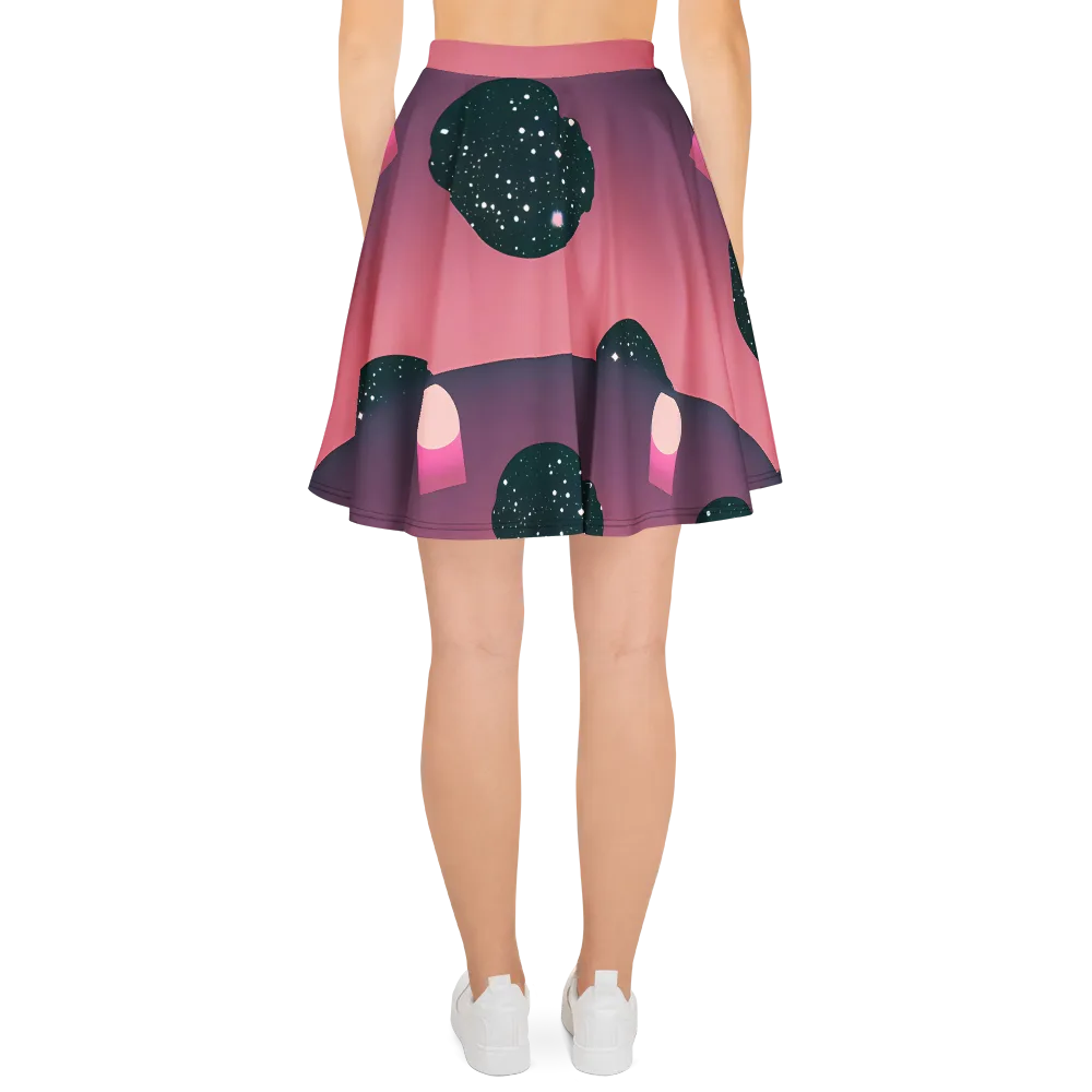 Dreamscape Horizon on Skater Skirt — Back
