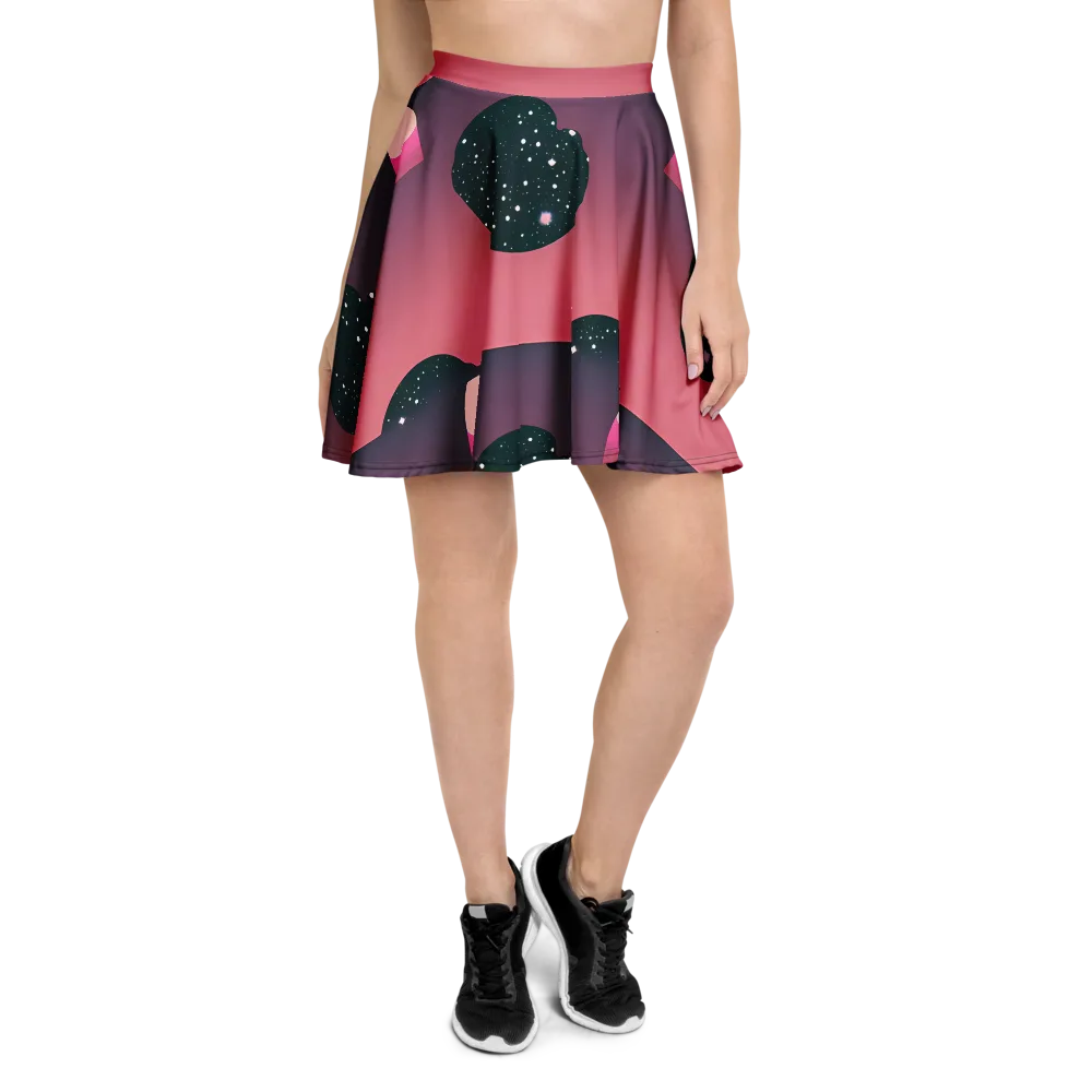 Dreamscape Horizon on Skater Skirt — Front