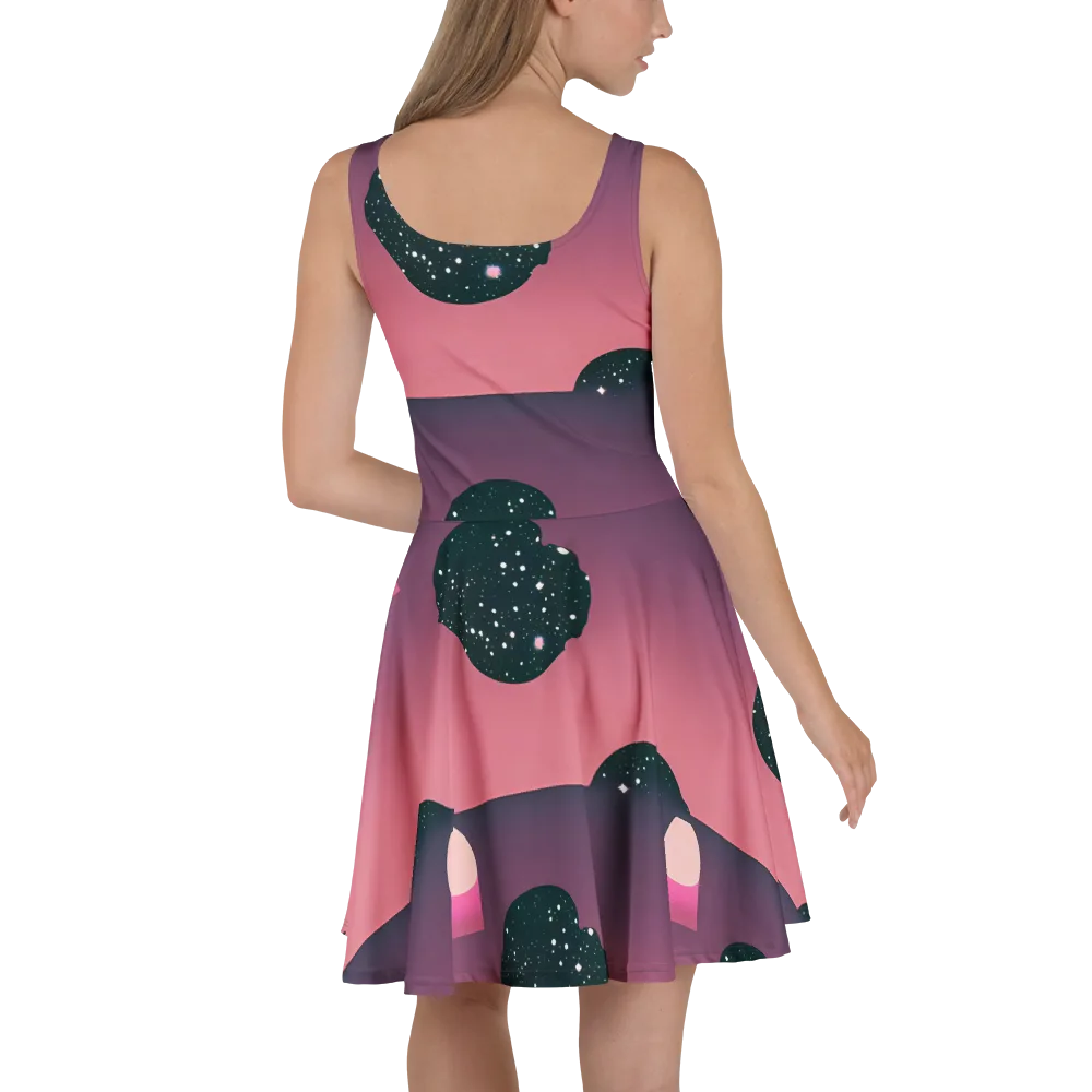 Dreamscape Horizon on Skater Dress — Back