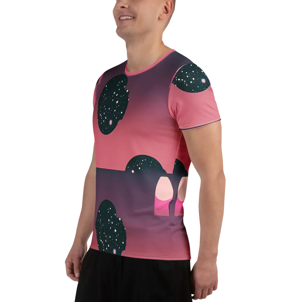 Dreamscape Horizon on Men's Athletic T-Shirt — Left