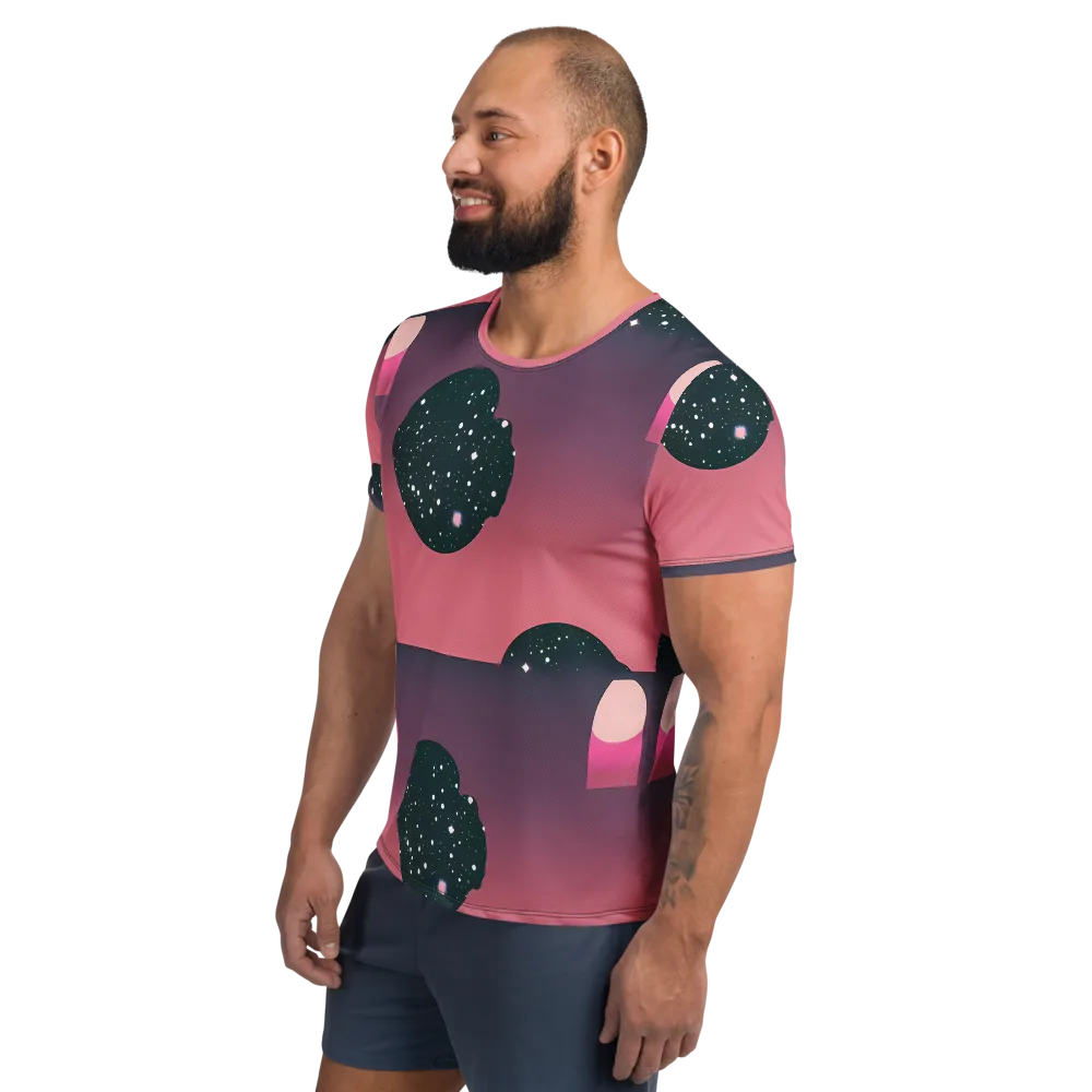 Dreamscape Horizon on Men's Athletic T-Shirt — Left