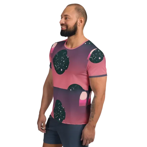 Dreamscape Horizon on a Men's Athletic T-Shirt
